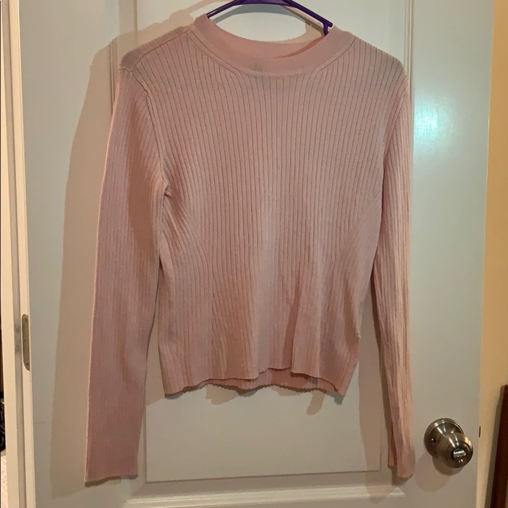 Pink ribbed sweater by H&M Divided